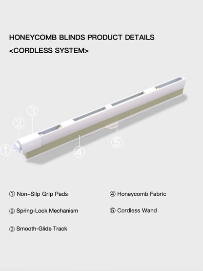 <No Drill> Lumistria Series Honeycomb Blinds